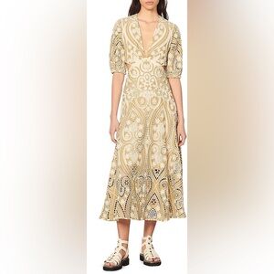 Sandro Guipure Lace Midi Dress NWT